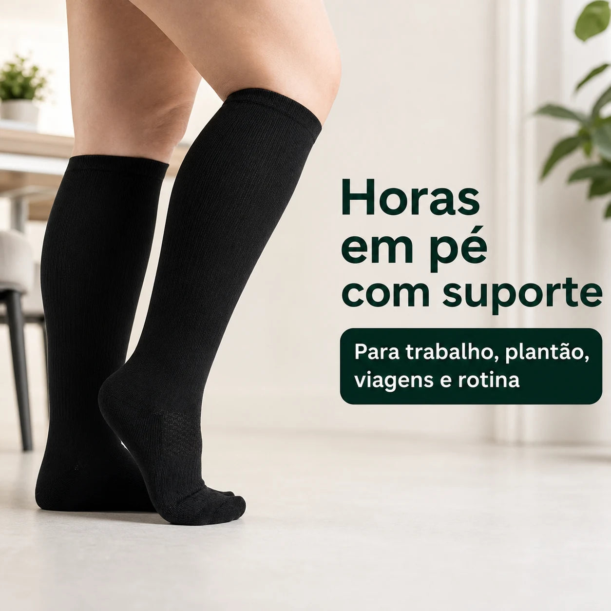 Meias Virelle para horas em pé com suporte