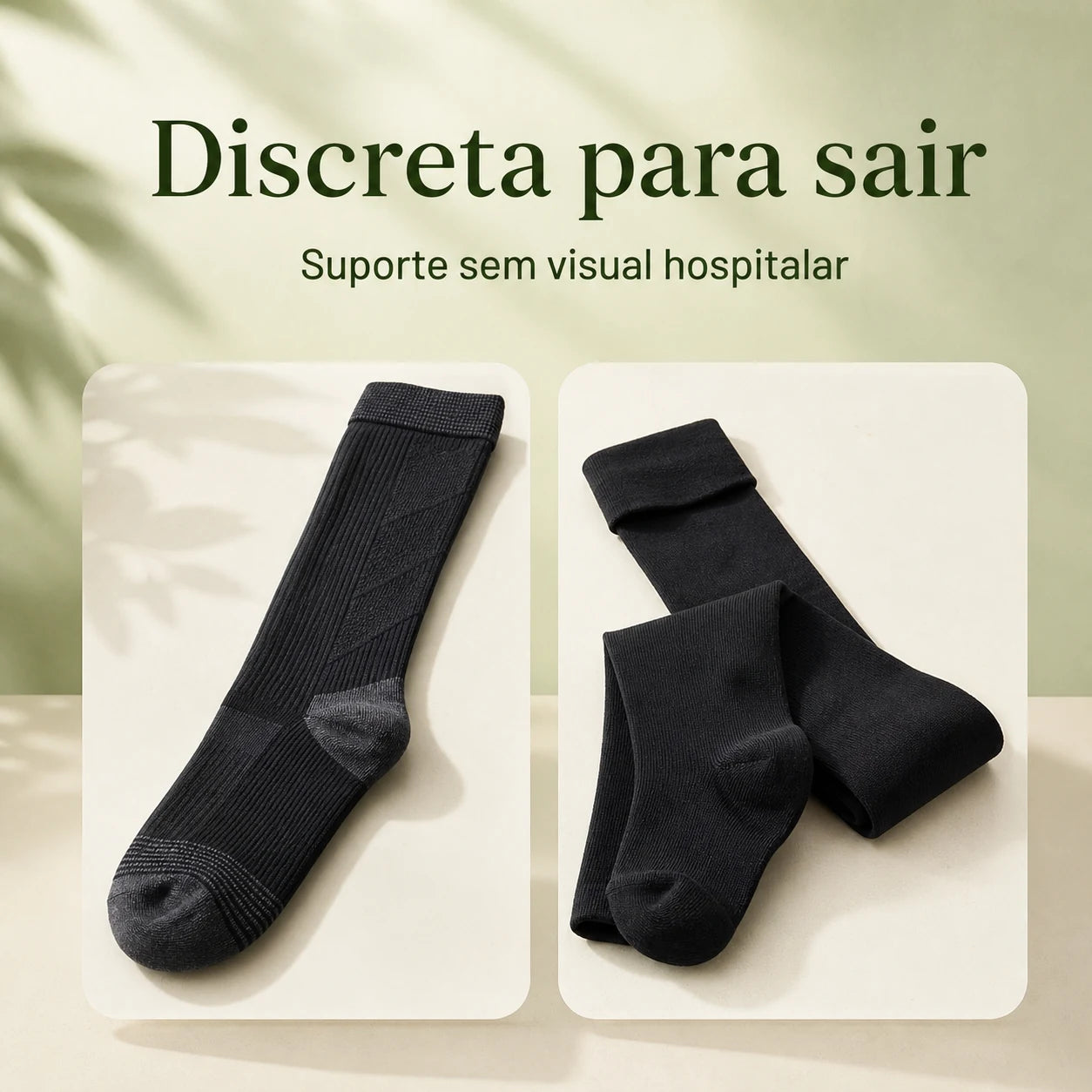 Meias discretas sem visual hospitalar